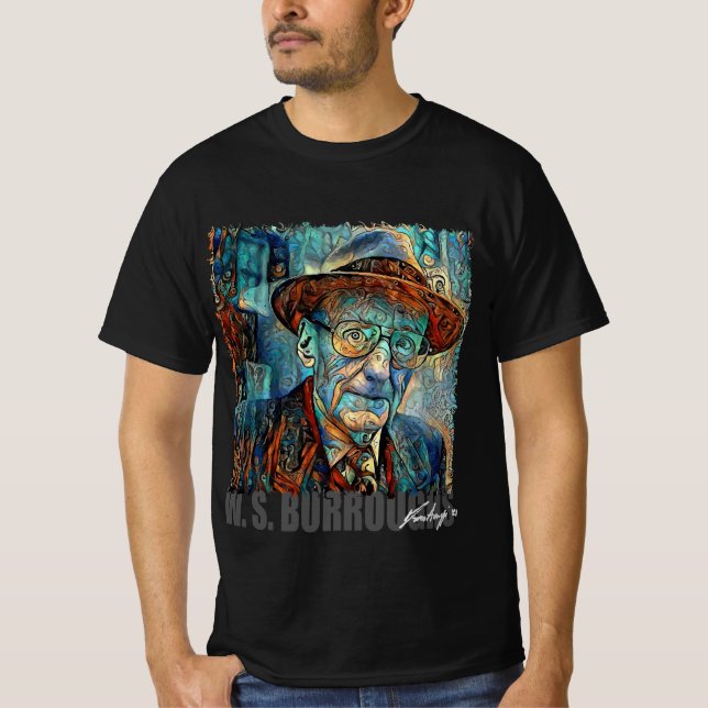 W. S. BURROUGHS - NFT-Portrait von Marco Aureggi T-Shirt (Vorderseite)