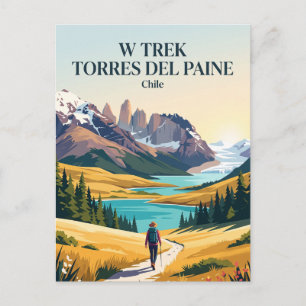 W Trek Torres del Paine Chile Postkarte