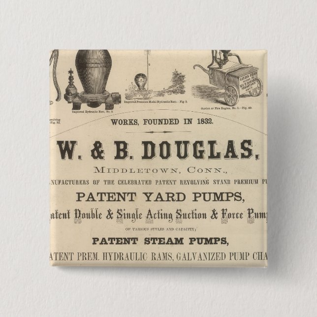 W und B Douglas Button (Vorderseite)
