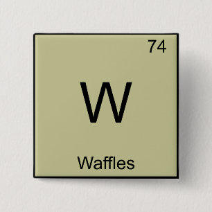 W - Waffeln Symbol-T - Shirt für die sonnige Chemi Button