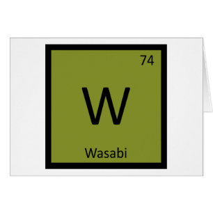 W - Wasabi Chemie-Periodensystem-Symbol