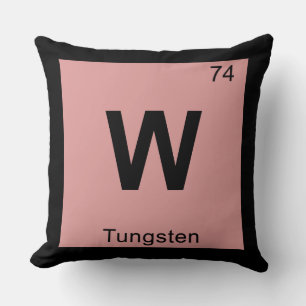 W - Wolfram Chemie Periodensystem Symbol Kissen