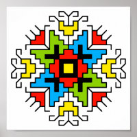 WA0011 Wall Art Bulgarisches Motiv shevitsa rot