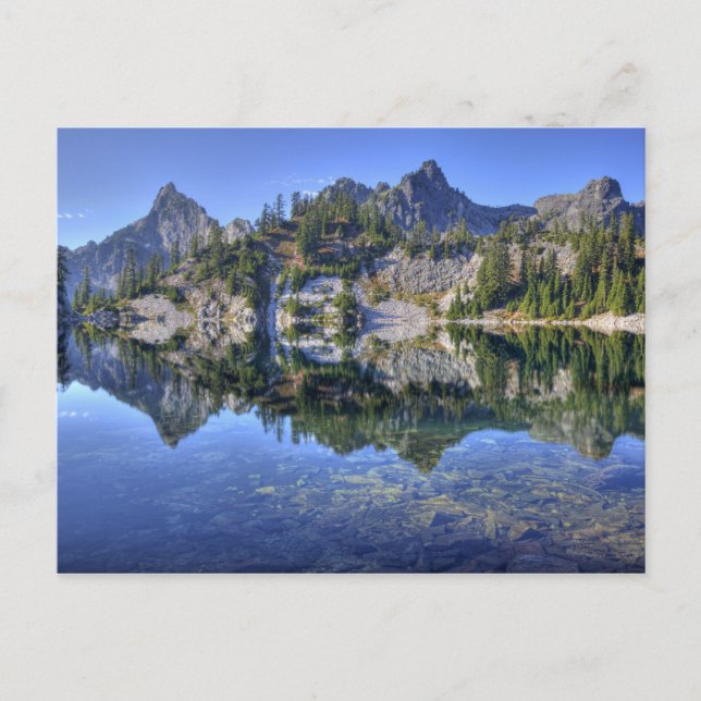 WA, Alpenseen Wilderness, Gem Lake, mit 2 Postkarte (Vorderseite)