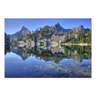 WA, Alpine Lakes Wilderness, Gem Lake, mit Fotodruck