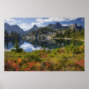 WA, Alpine Lakes Wilderness, Gem Lake, mit Poster