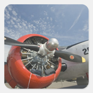 WA, Arlington, Arlington Fly-in, Zweiter Weltkrieg Quadratischer Aufkleber