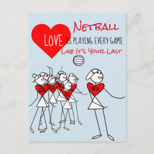 WA-Clipart und Motivierend Netball-Angebot Postkarte