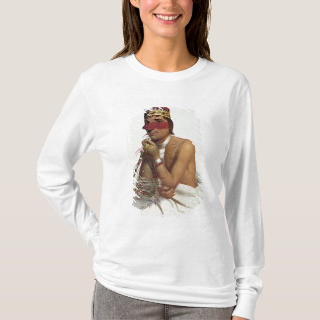 Wa-EM-Boesh-Kaa, ein Chippeway-Leiter T-Shirt (Vorderseite)