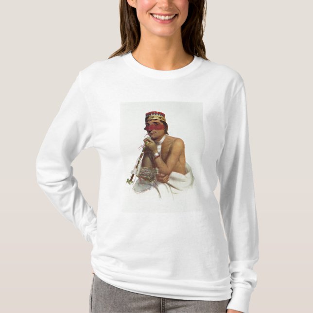 Wa-EM-Boesh-Kaa, ein Chippeway-Leiter T-Shirt (Vorderseite)