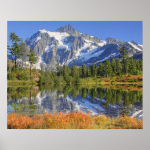 WA, Heather Meadows Freizeitzentrum, Berg. Poster