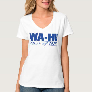 Wa-Hi Abschlussjahrgang 1977 Damen V-Ausschnitt T- T-Shirt