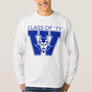 Wa-Hi Abschlussklasse 1977 Weißes Langarm-T-Shirt T-Shirt