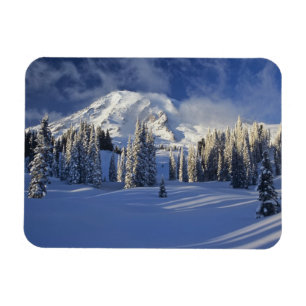 WA, Mt. Rainier NP, Mt. Rainier und Paradise Magnet