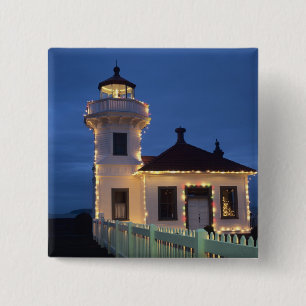 WA, Mukilteo, Leuchtturm Mukilteo, errichtet Button