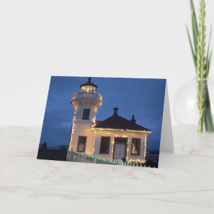 WA, Mukilteo, Mukilteo Lighthouse gegründet Feiertagskarte