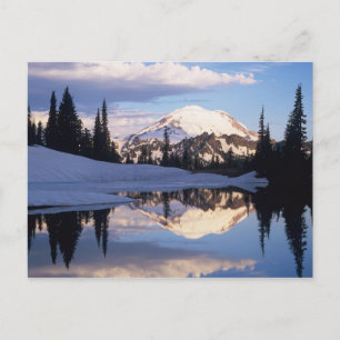 WA, Rainier NP, Rainier und Wolken Postkarte