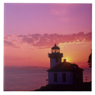 WA, San Juan Island, Lime Kiln Leuchtturm, 1919, 2 Fliese
