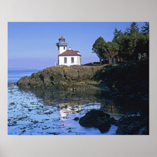 WA, San Juan Island, Lime Kiln Leuchtturm Poster