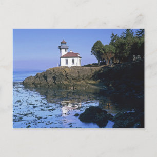 WA, San Juan Island, Lime Kiln Leuchtturm Postkarte