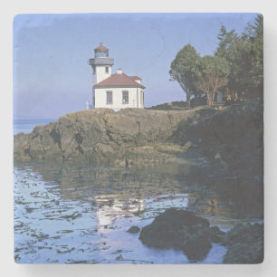 WA, San Juan Island, Lime Kiln Leuchtturm Steinuntersetzer