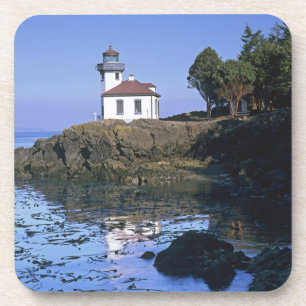WA, San Juan Island, Lime Kiln Leuchtturm Untersetzer