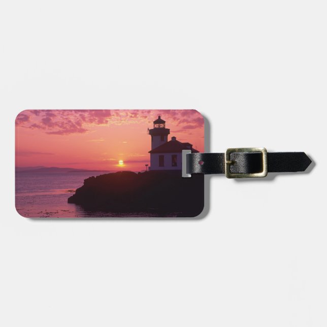 WA, San Juan Island, Limon Kiln Lighthouse, 1919, Gepäckanhänger (Vorderseite horizontal)