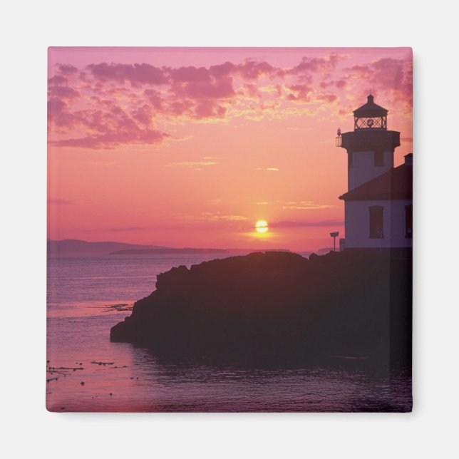 WA, San Juan Island, Limon Kiln Lighthouse, 1919, Magnet (Vorne)