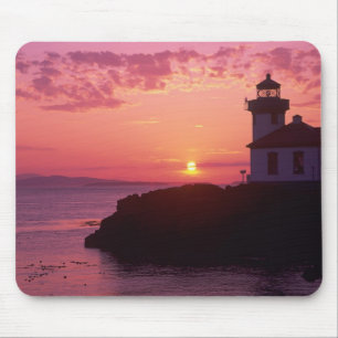 WA, San Juan Island, Limon Kiln Lighthouse, 1919, Mousepad