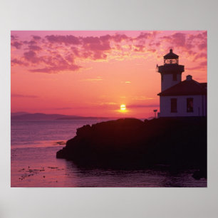 WA, San Juan Island, Limon Kiln Lighthouse, 1919, Poster