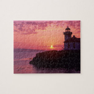WA, San Juan Island, Limon Kiln Lighthouse, 1919, Puzzle