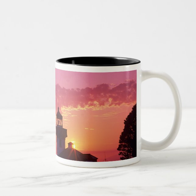 WA, San Juan Island, Limon Kiln Lighthouse, 1919,  Zweifarbige Tasse (Rechts)