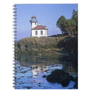 WA, San Juan Island, Limoner Leuchtturm von Kiln Notizblock