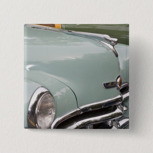 WA, Seattle, klassisches amerikanisches Automobil. Button (Vorderseite)