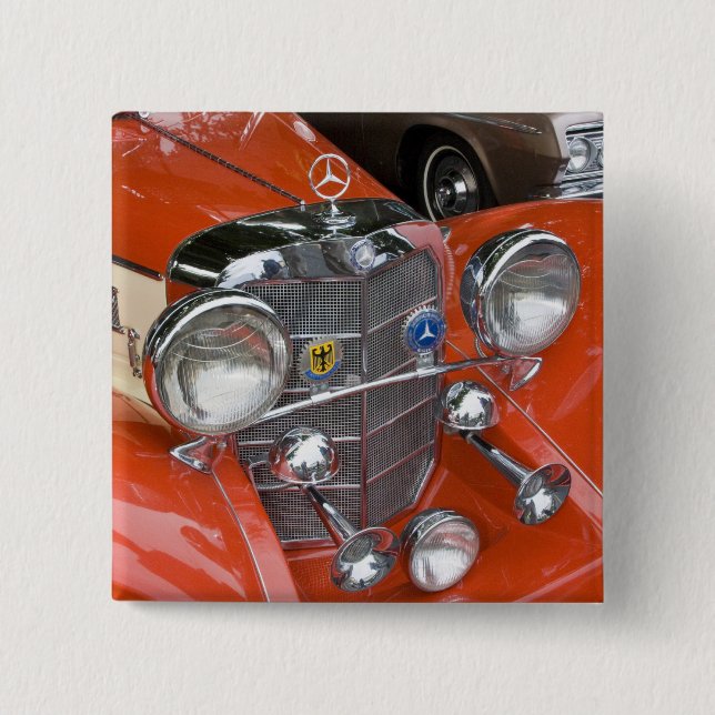 WA, Seattle, klassisches deutsches Automobil Button (Vorderseite)