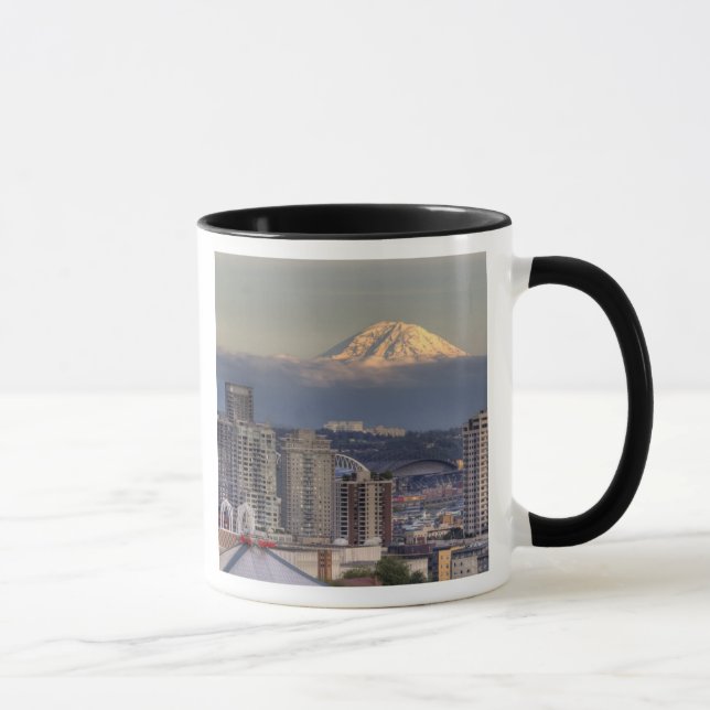 WA, Seattle, Mount Rainier aus Kerry Park Tasse (Rechts)
