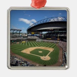 WA, Seattle, Safeco Field, Mariners Baseball Ornament Aus Metall