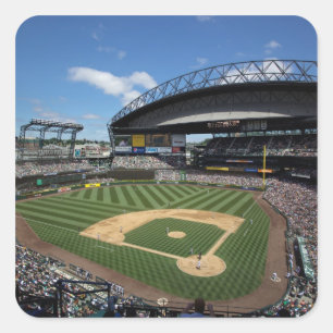 WA, Seattle, Safeco Field, Mariners Baseball Quadratischer Aufkleber