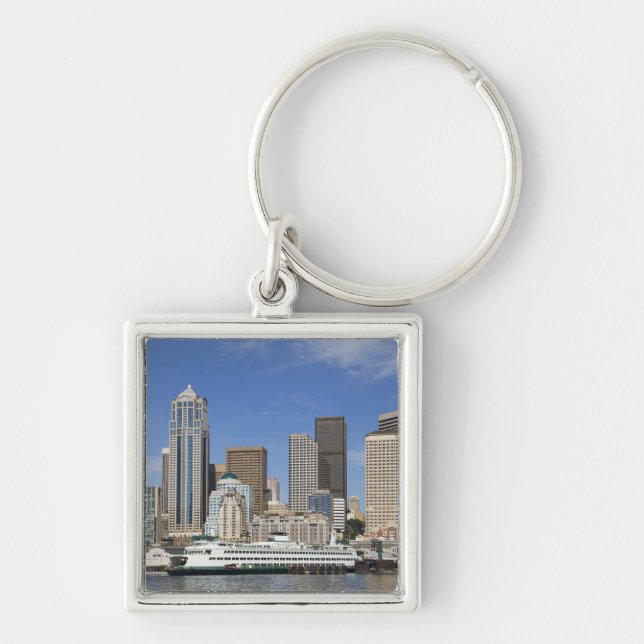 WA, Seattle, Seattle Skyline mit Fähre Schlüsselanhänger (Vorne)