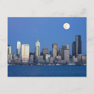 WA, Seattle, Seattle, Skyline und Elliott Bay 2 Postkarte