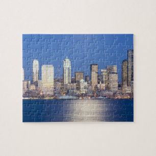 WA, Seattle, Seattle Skyline und Elliott Bay, 2 Puzzle
