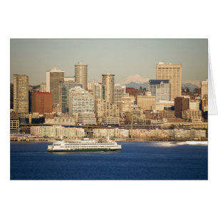 WA, Seattle, Skyline von Seattle und Elliott Bay
