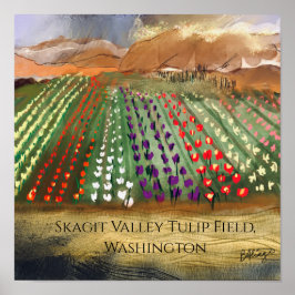 WA Skagi Valley Tulip Fields Spring Dreaming Poster
