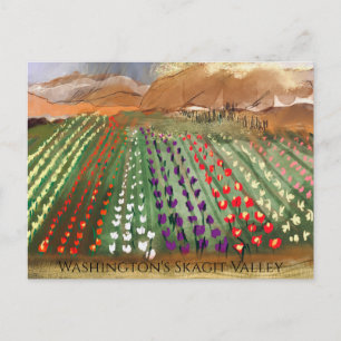 WA Skagi Valley Tulip Fields Spring Dreaming Postkarte