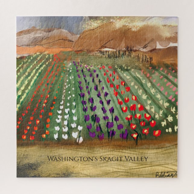 WA Skagi Valley Tulip Fields Spring Dreaming Puzzle (Vertikal)