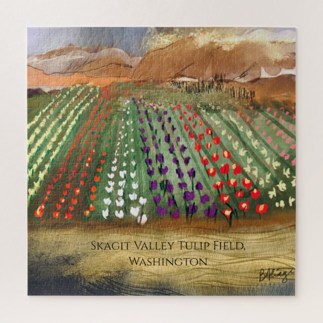 WA Skagit Tulip Fields Spring Dream Puzzle (Vertikal)