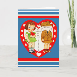 WA WAC-Zweite Valentinenkartenkopie der Frauenarme Feiertagskarte