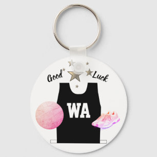 WA Wing Attack Netball Viel Glück Keyring Schlüsselanhänger