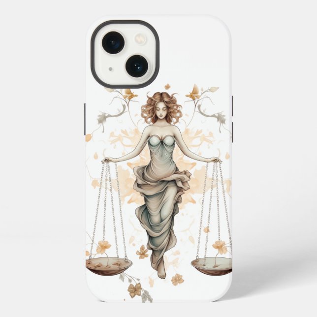 Waage-Dame iPhone Hülle (Rückseite)