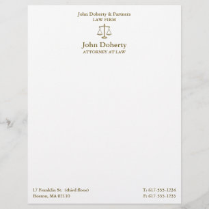Waage der Gerechtigkeit Elegant Professionell Briefbogen
